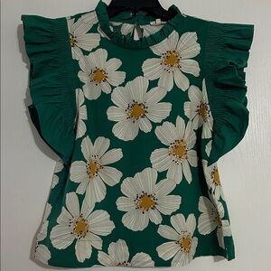 JODIFL Green Floral Blouse